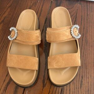 Jimmy choo shoes slides mules beige 42 suede never worn !!
